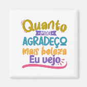 Lettering com frase em português brasileiro magneet (Voorkant)
