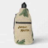 Lettering Design Jungle Master, bruin, zand Sling Bag (Voorkant)