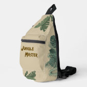 Lettering Design Jungle Master, bruin, zand Sling Bag (Rechterhoek)