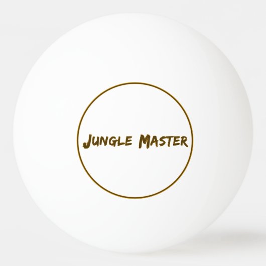 Lettering Design Jungle Meester Pingpongbal (Voorkant)