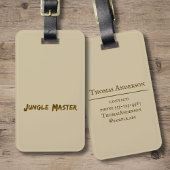 Lettering Design ‘Oerwoud Master’ Bagagelabel
