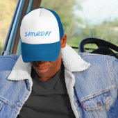 Lettering Design ‘Saturday’ in Sky Blue Trucker Pet