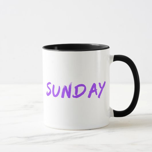 Lettering Design Sunday in Paars Mok (Rechts)
