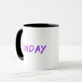 Lettering Design Sunday in Paars Mok (Voorkant links)
