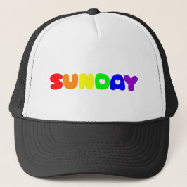 Lettering Design ‘Sunday’ in Rainbow Colors Trucker Pet