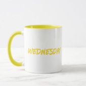 Lettering Design Woensdag in Geel Mok (Links)