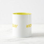 Lettering Design Woensdag in Geel Mok (Midden)