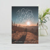 Lettering Harten Foto Save The Date (Staand voorkant)