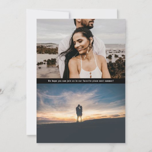 Lettering Harten Foto Save The Date (Achterkant)