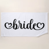 Lettering Hearts Bride Strandlaken (Voorkant)