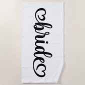 Lettering Hearts Bride Strandlaken (Voorkant)