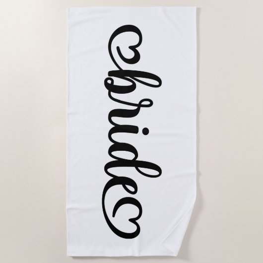 Lettering Hearts Bride Strandlaken (Voorkant)