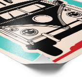 Lettering Kombi Travel Foto Afdruk (Hoek)