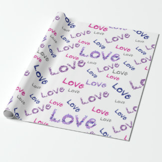 Lettering liefde Kleurrijk Naadloos patroon Cadeaupapier