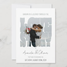 Lettering Love Story Foto Bruiloft