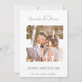Lettering Love Story Foto Bruiloft Save The Date