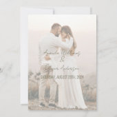 Lettering Love Story Foto Bruiloft Save The Date (Achterkant)