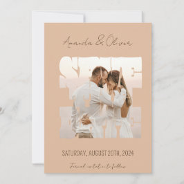 Lettering Love Story Foto Bruiloft Save The Date