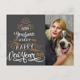 Lettering Nieuwjaar 2019 Feestdagenkaart