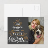 Lettering Nieuwjaar 2019 Feestdagenkaart (Voorkant / Achterkant)