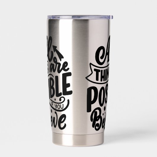 Lettering Quote About Dreams Geïsoleerde Drinkbeker (Links)