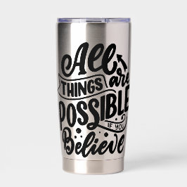 Lettering Quote About Dreams Geïsoleerde Drinkbeker