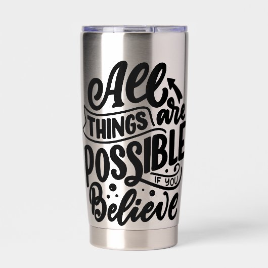 Lettering Quote About Dreams Geïsoleerde Drinkbeker (Voorkant)