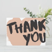 Lettering van abys-penseel | Bedankt kaart (Staand voorkant)