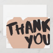 Lettering van abys-penseel | Bedankt kaart (Voorkant / Achterkant)