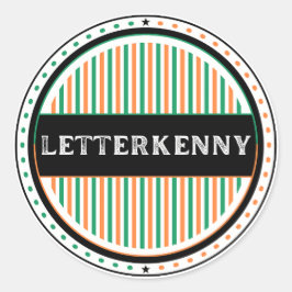 Letterkenny City Pride Embleem – Ierse Identiteit Ronde Sticker