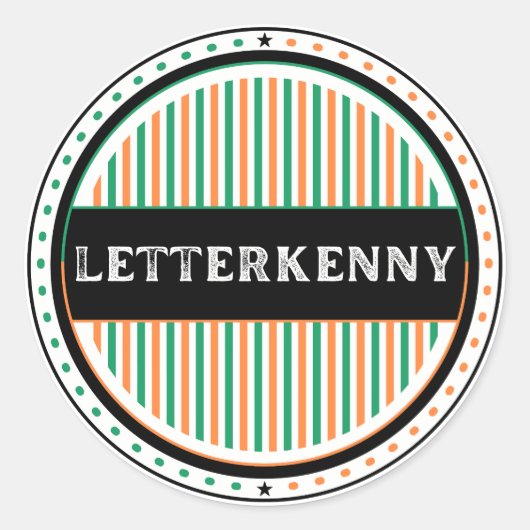 Letterkenny City Pride Emblem – Irish Identity Ronde Sticker (Voorkant)