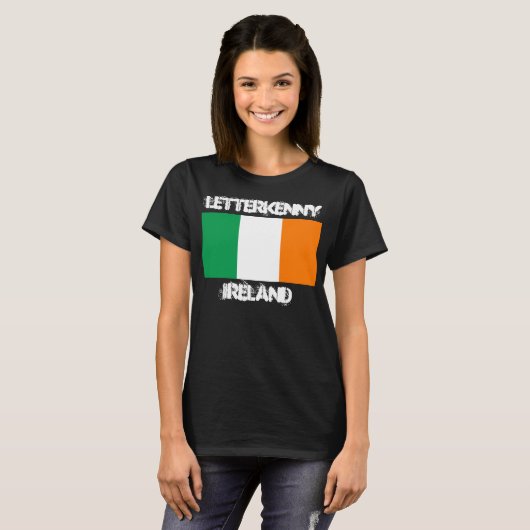Letterkenny, Ierland met Ierse vlag T-shirt (Voorkant volledig)