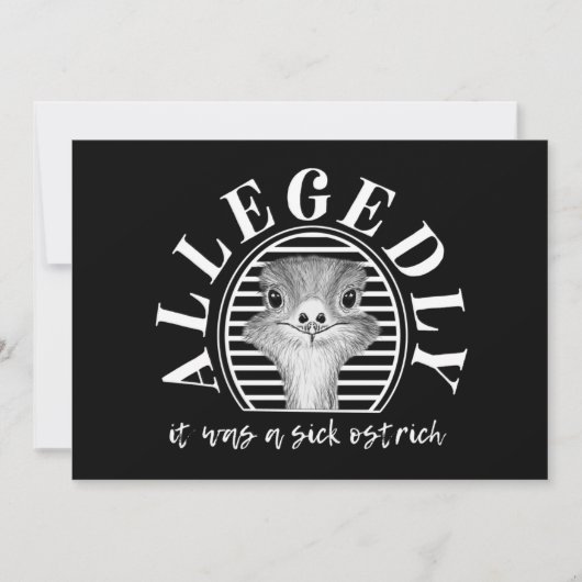 letterkenny naar verluidt struisvogelkaart kaart (Voorkant)