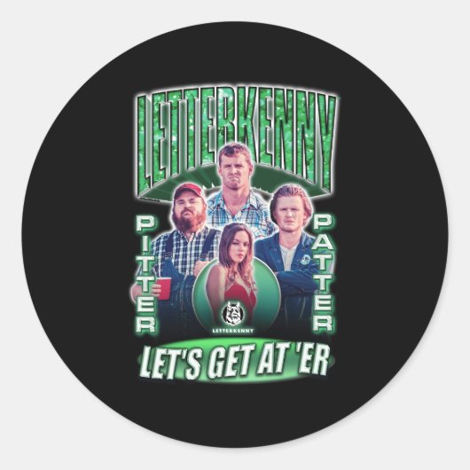 Letterkenny Pitter Patter Collage Ronde Sticker (Voorkant)