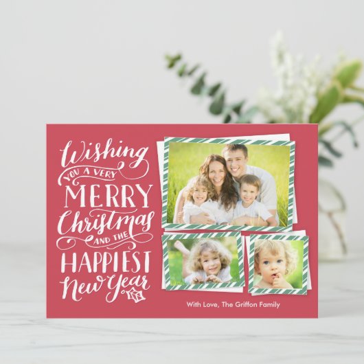 Letterkerst Feestdagenkaart (Staand voorkant)