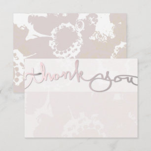 Letterkleur Floral notitie Bedankkaart