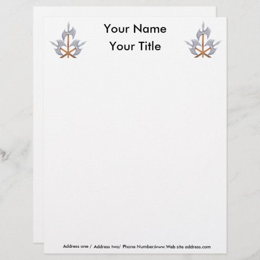 Letterkop 8,5 x 11 inch custom briefhoofd (Voorkant / Achterkant)