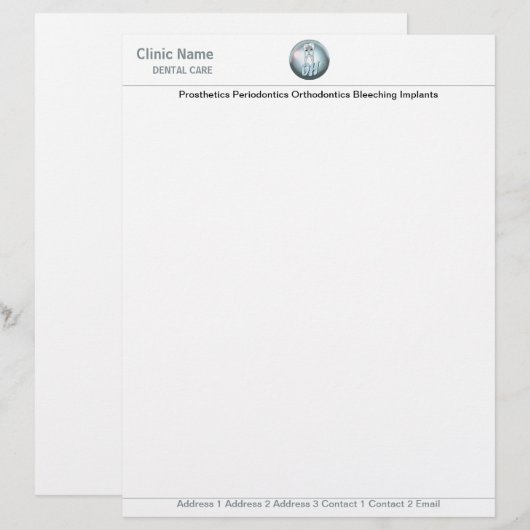 Letterkop Gepersonaliseerd Briefhoofd (Voorkant / Achterkant)