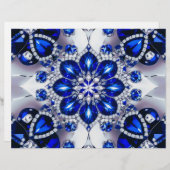 Letterkop met Blauw Wit Kleuren Design (Voorkant / Achterkant)