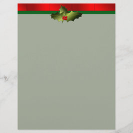 Letterkop met Holly en Red Brick-koptekst Persoonlijk Briefhoofd