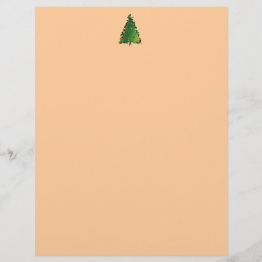 Letterkop met kerstboomdecoratie (Voorkant)