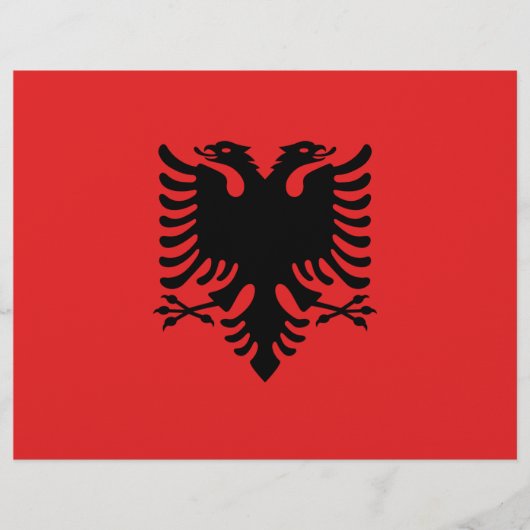 Letterkop met vlag van Albanië (Voorkant)
