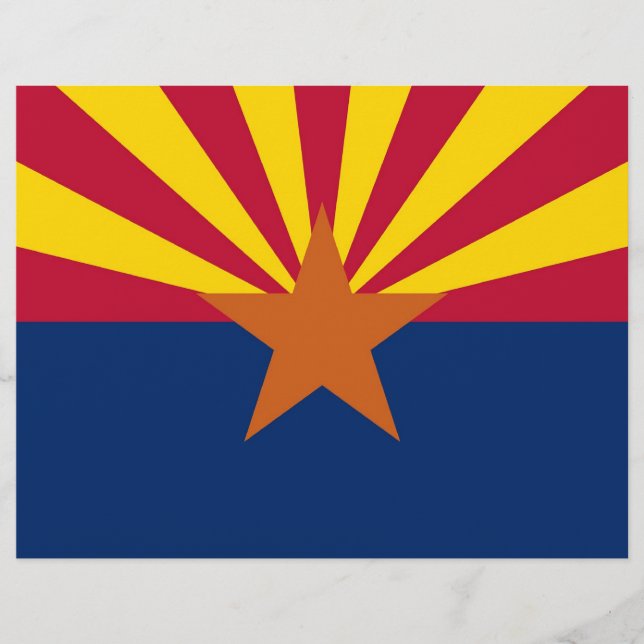 Letterkop met vlag van Arizona (Voorkant)
