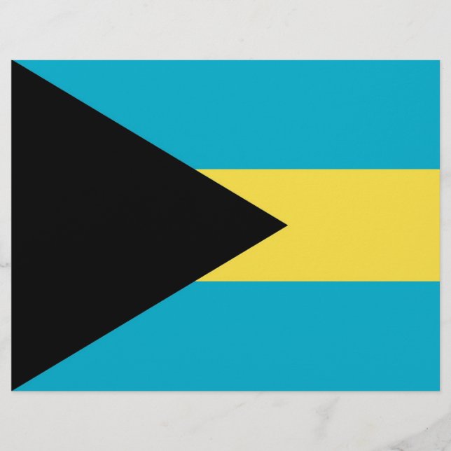 Letterkop met vlag van Bahama's (Voorkant)