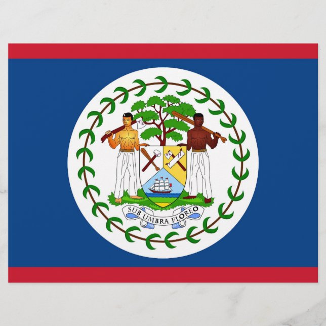 Letterkop met vlag van Belize (Voorkant)