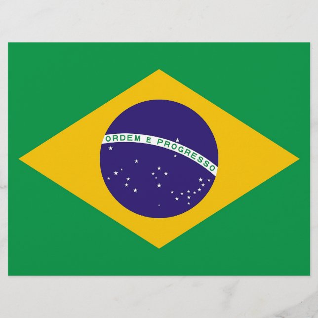 Letterkop met vlag van Brazilië (Voorkant)