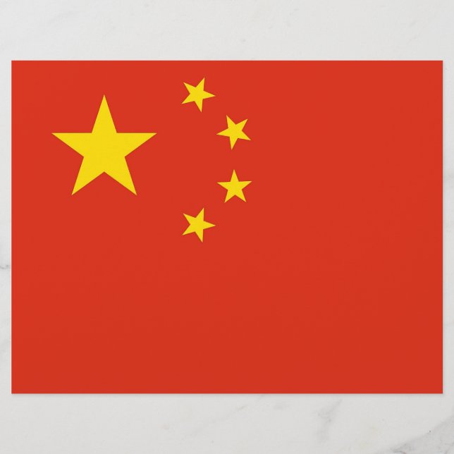 Letterkop met vlag van China (Voorkant)