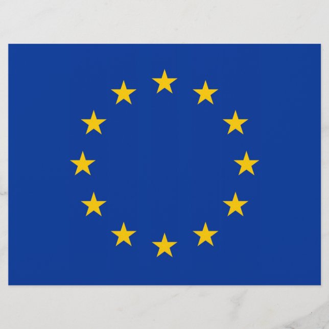 Letterkop met vlag van de Europese Unie (Voorkant)