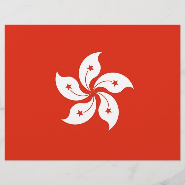 Letterkop met vlag van Hongkong, China (Voorkant)