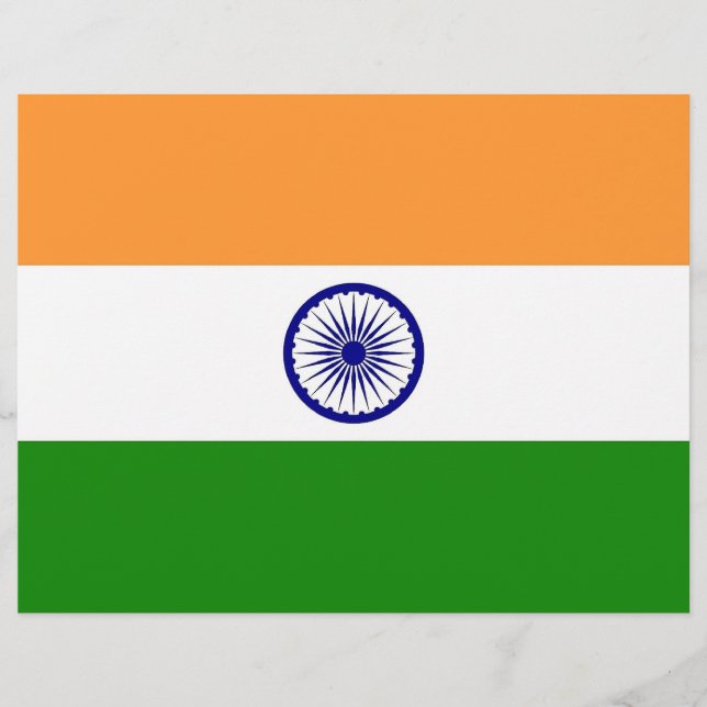 Letterkop met vlag van India (Voorkant)